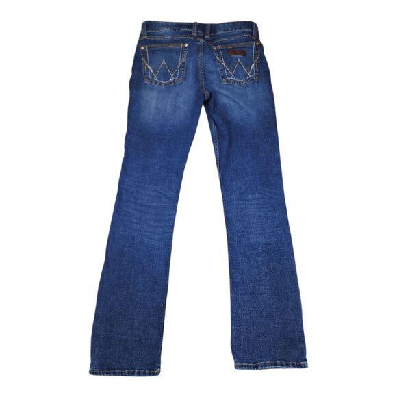 Wrangler Womens Bootcut Jeans 11X36 Blue Denim Mid-Rise Embroidered Pockets - Picture 11 of 11